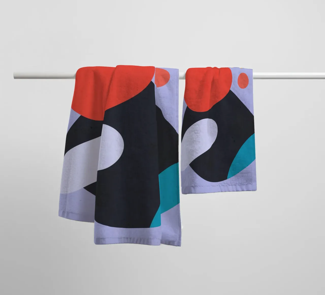 Formes modernes abstraites et minimales a3 serviette de bain de ThingDesign