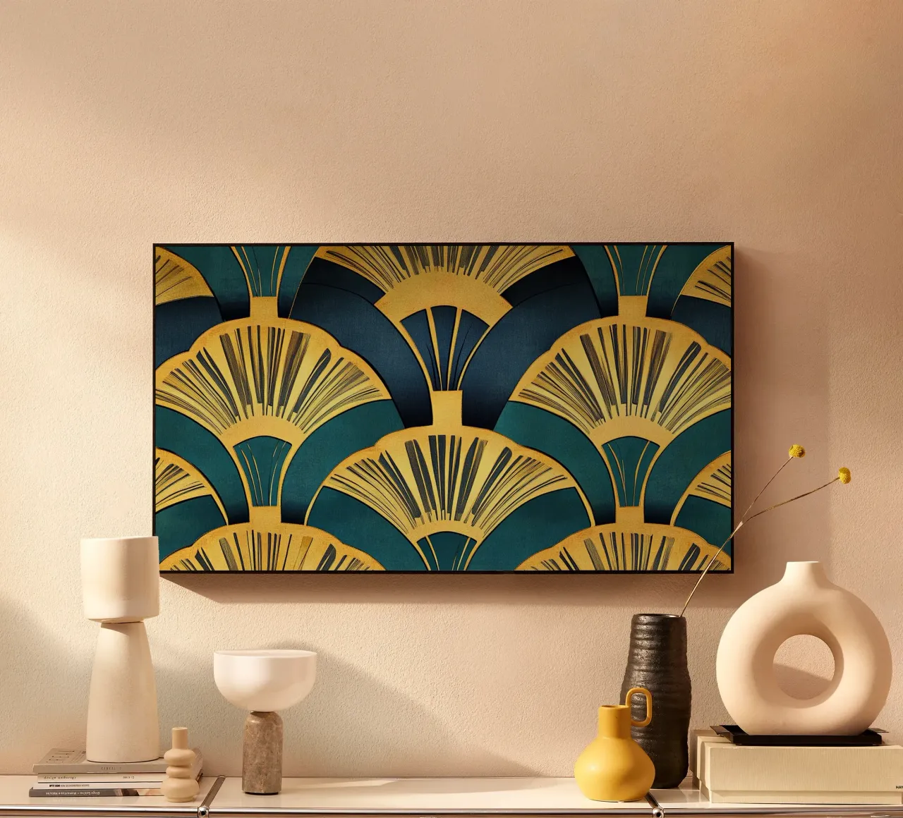 Art Deco acrylic glass by Nikis Art Studio