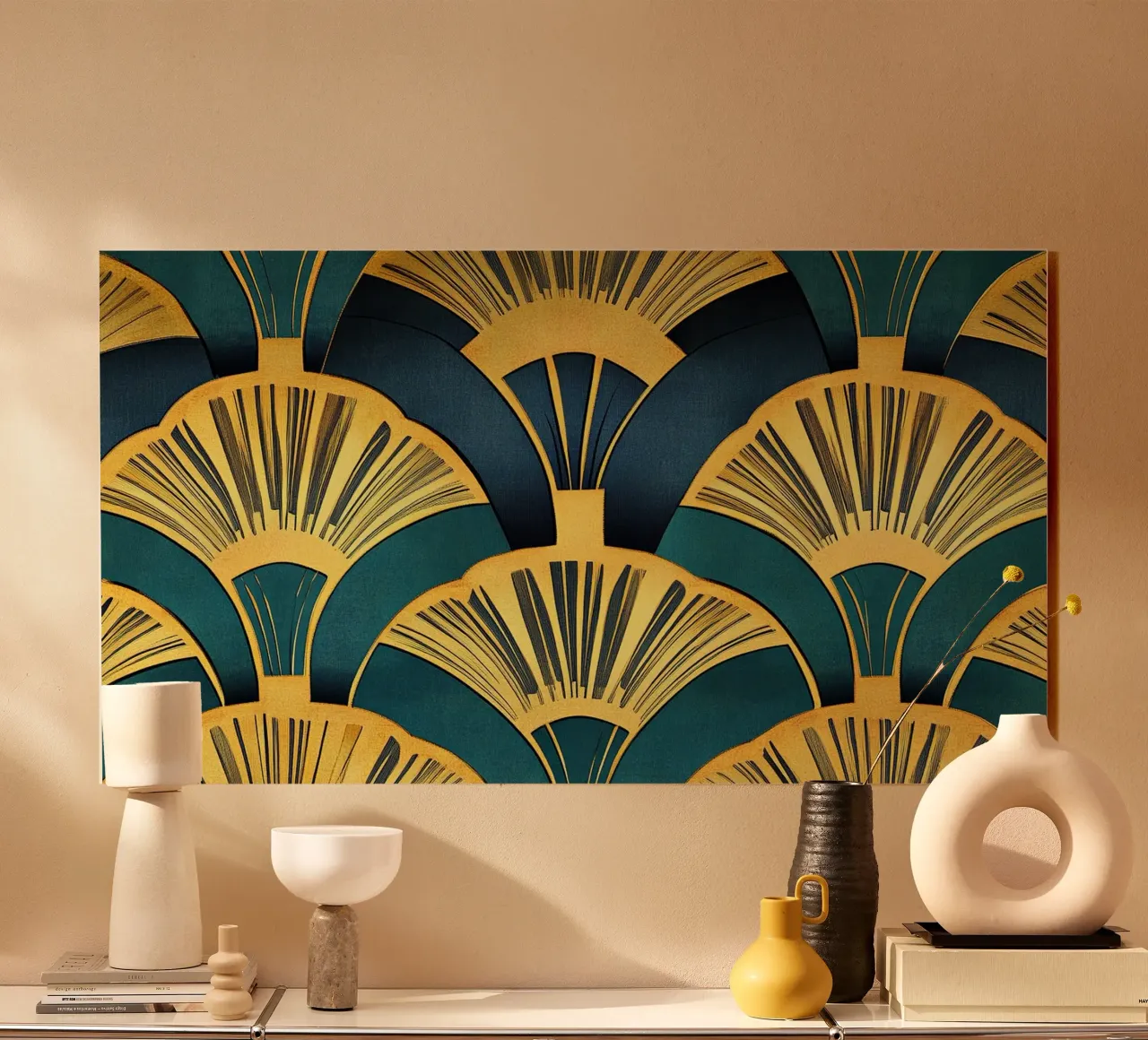 Art Deco acrylic glass by Nikis Art Studio