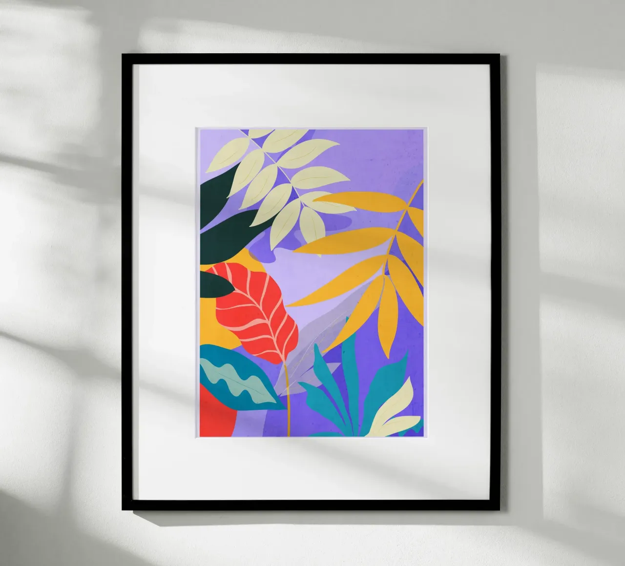 Moderne abstracte kunst tropische bladeren a1 poster van ThingDesign