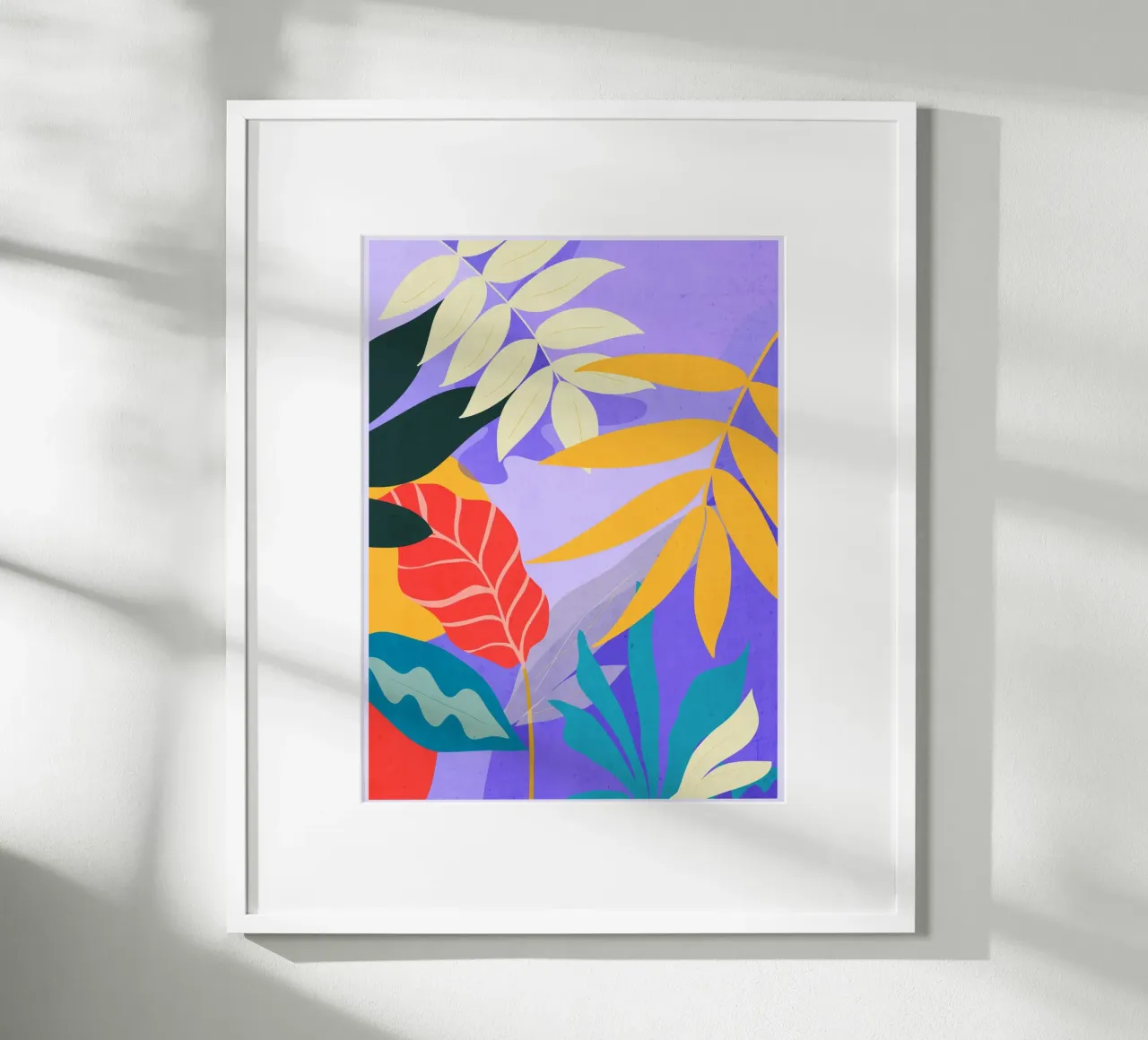 Moderne abstracte kunst tropische bladeren a1 poster van ThingDesign