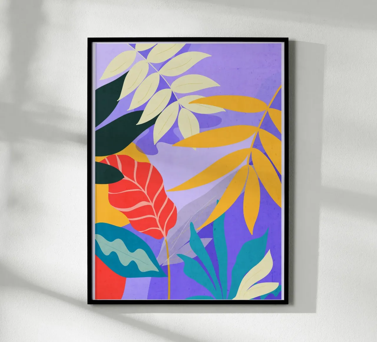 Moderne abstracte kunst tropische bladeren a1 poster van ThingDesign
