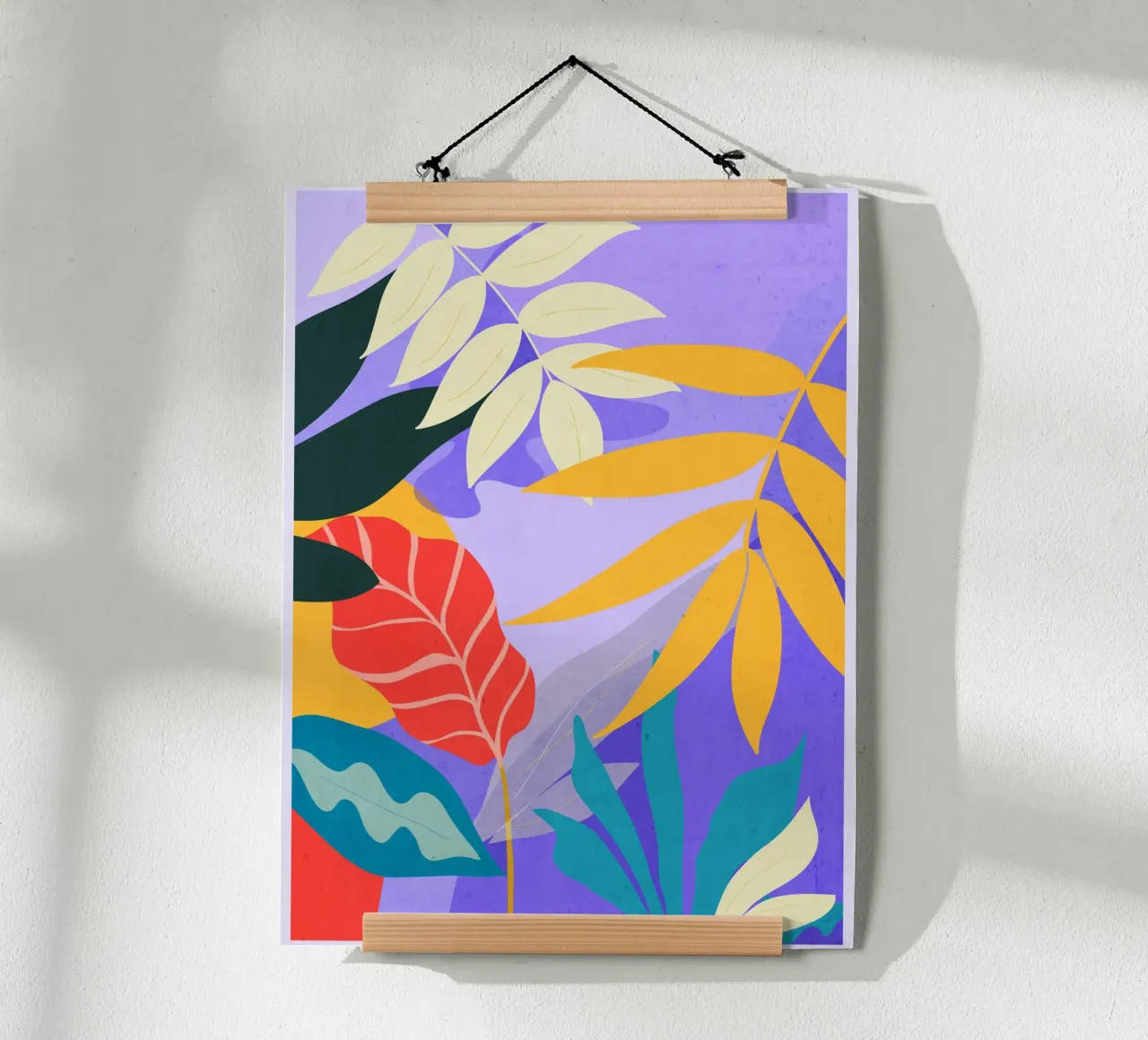 Moderne abstracte kunst tropische bladeren a1 poster van ThingDesign