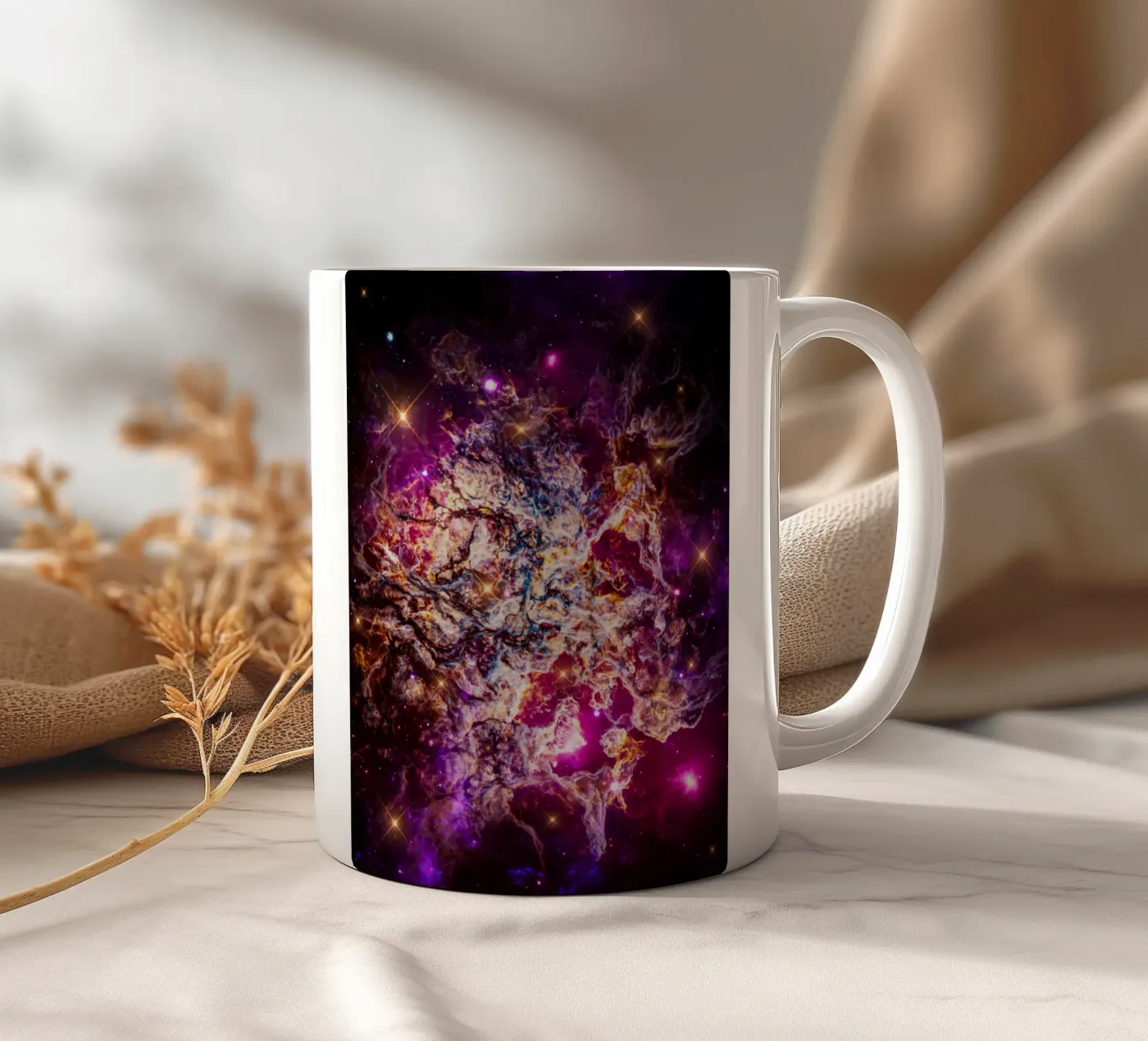 Infinity Glow ceramic mug by Stellar Dream Art