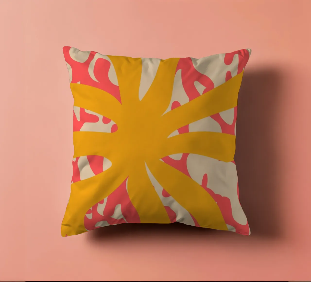 Sun Flower | Abstract | Art | Summer Vibes cuscino da PrintCessStudio