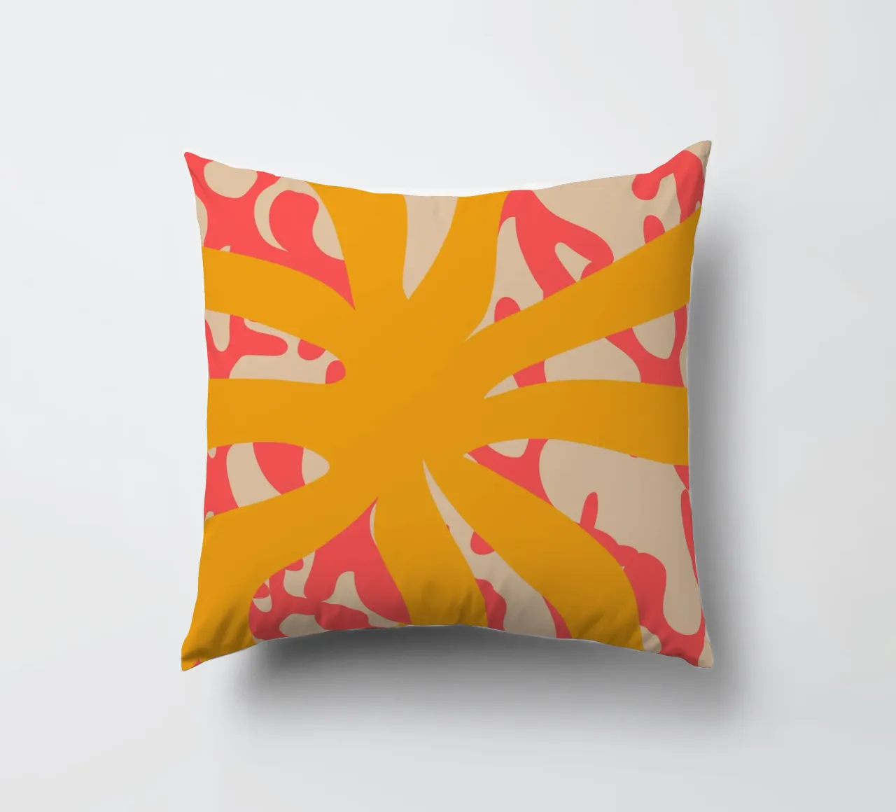 Sun Flower | Abstract | Art | Summer Vibes cuscino da PrintCessStudio