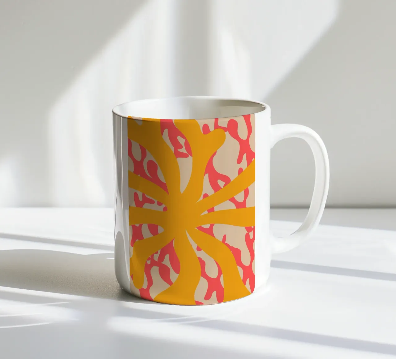 Sun Flower | Abstract | Art | Summer Vibes tazza in ceramica da PrintCessStudio