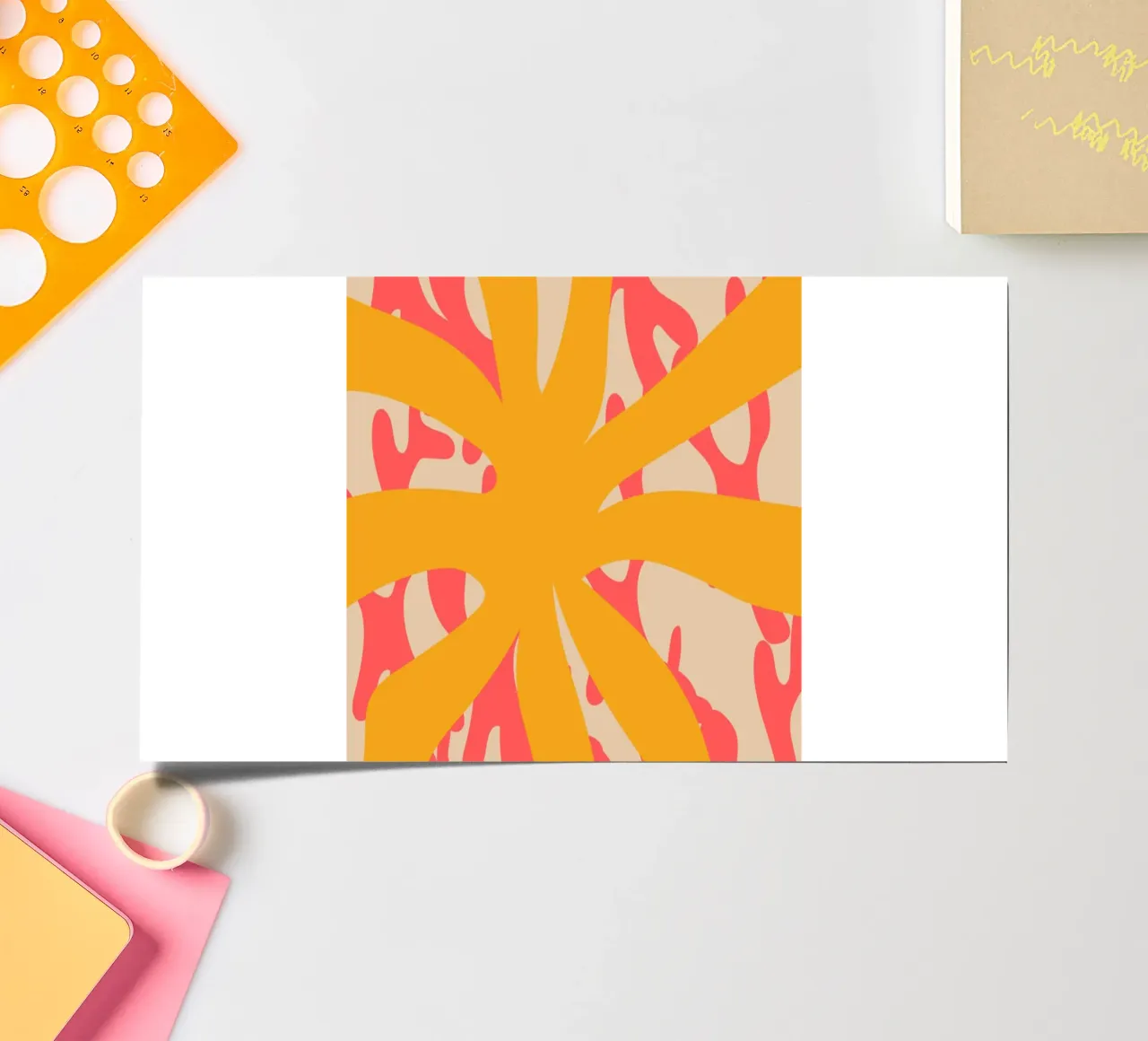 Sun Flower | Abstract | Art | Summer Vibes foglio adesivo da PrintCessStudio