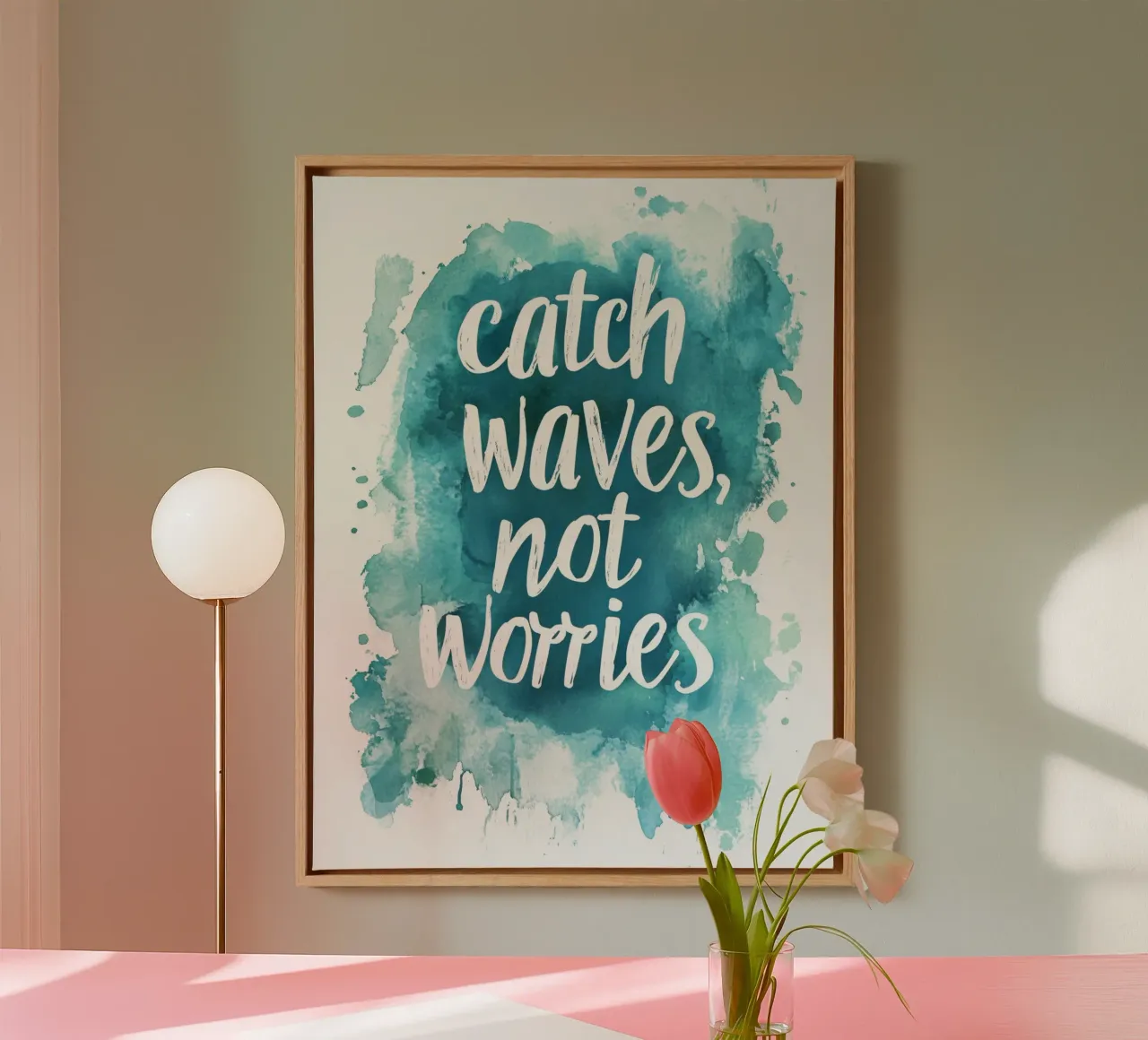 Catch Waves Not Worries canvas by treechild