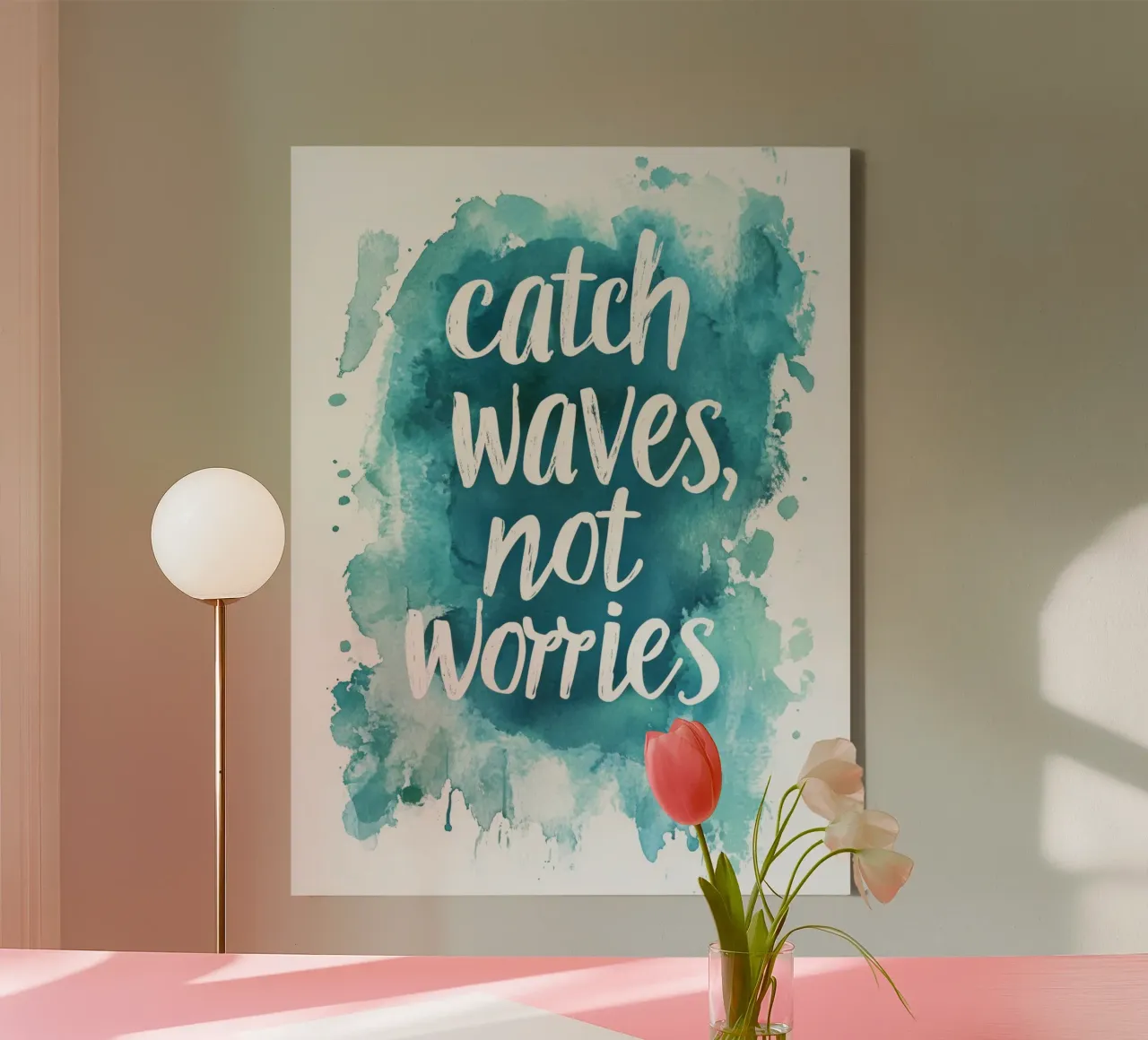 Catch Waves Not Worries canvas by treechild