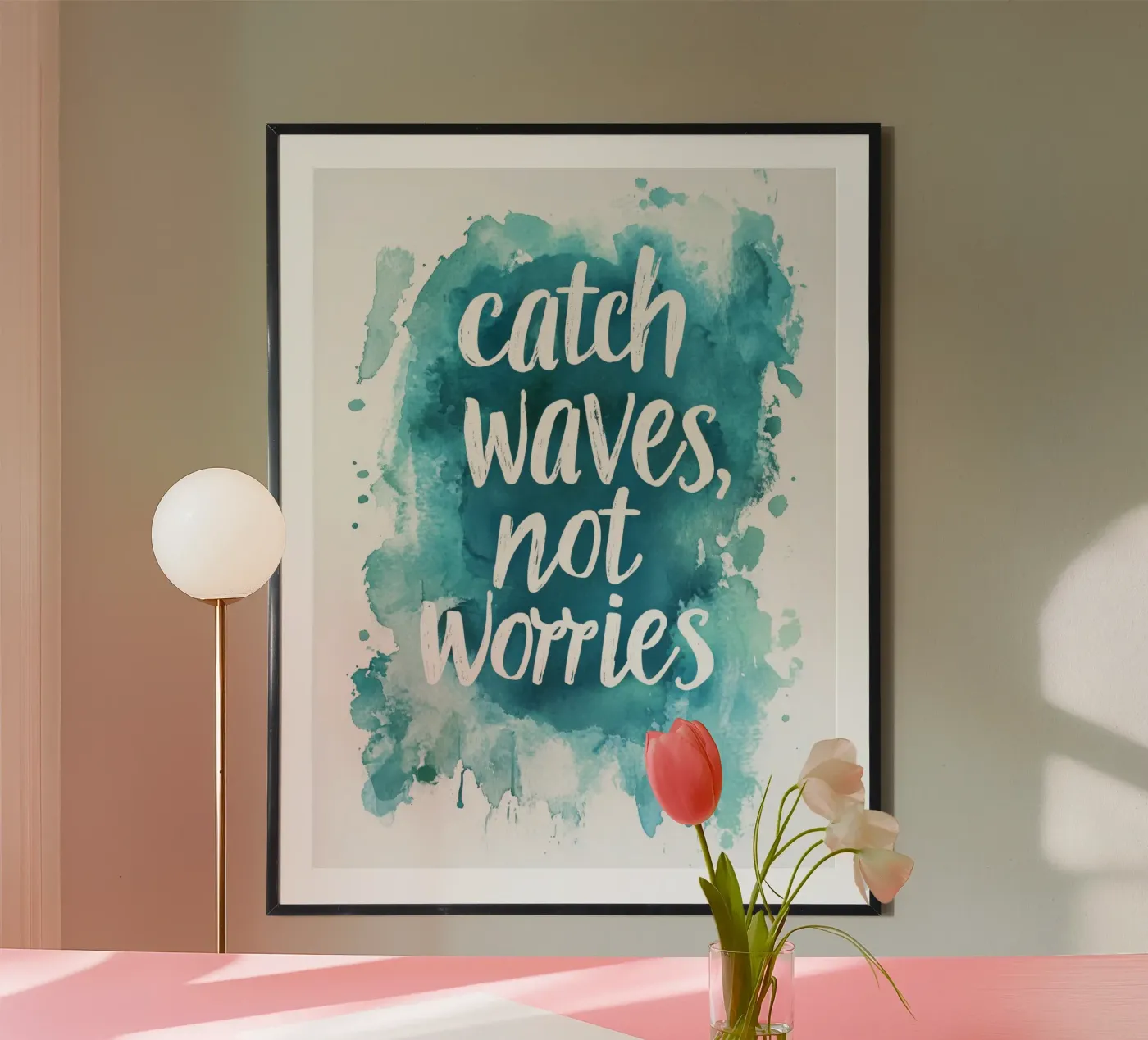 Catch Waves Not Worries poster da treechild