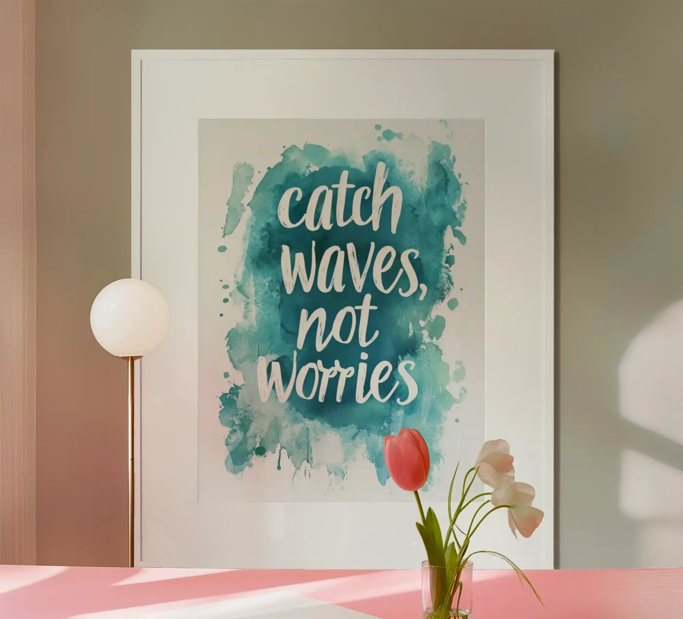 Catch Waves Not Worries poster da treechild