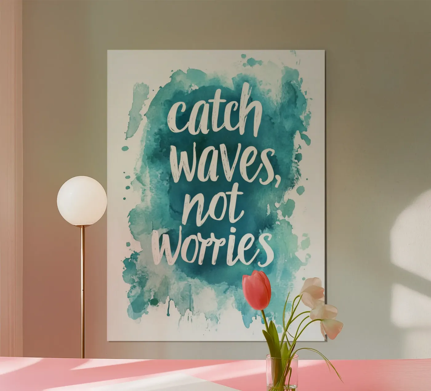 Catch Waves Not Worries poster da treechild