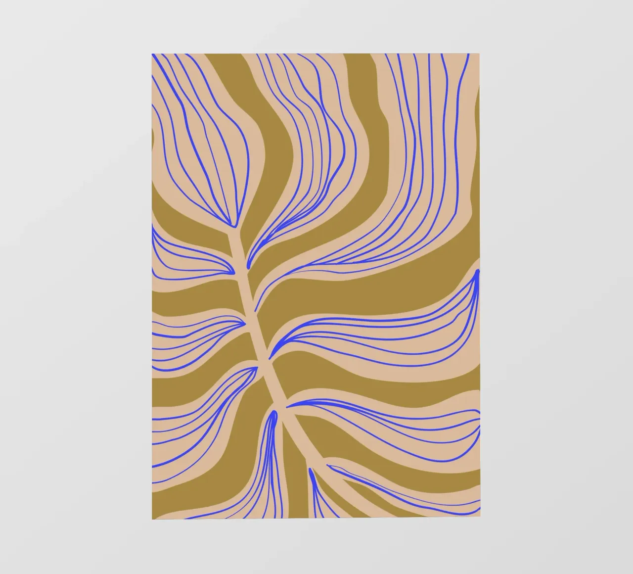 Green Blue Leaf | Abstract Art | Botanical Print pellicola backlit da PrintCessStudio