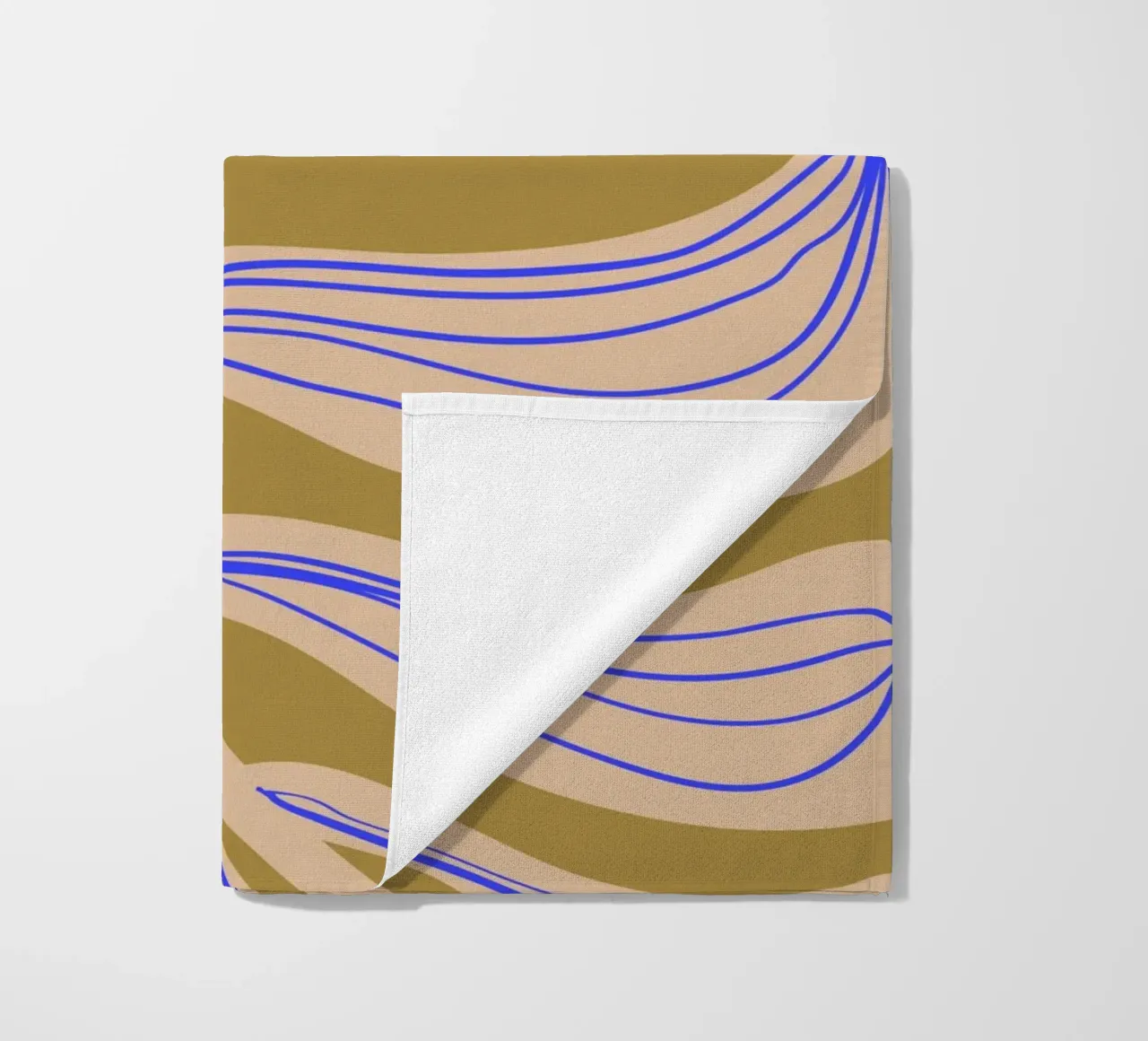 Green Blue Leaf | Abstract Art | Botanical Print telo mare da PrintCessStudio
