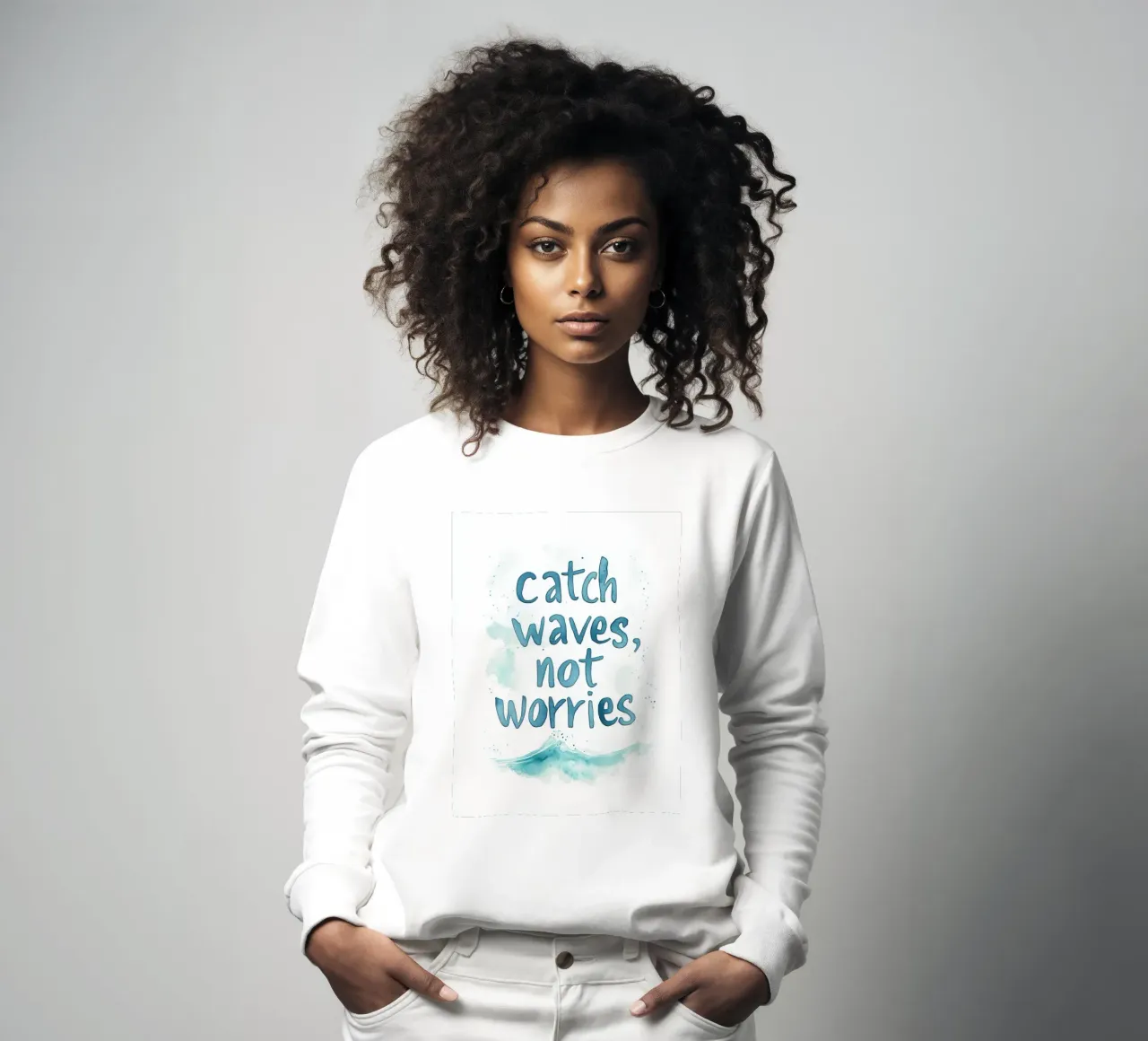 Catch Waves Not Worries No 2 sudadera de treechild