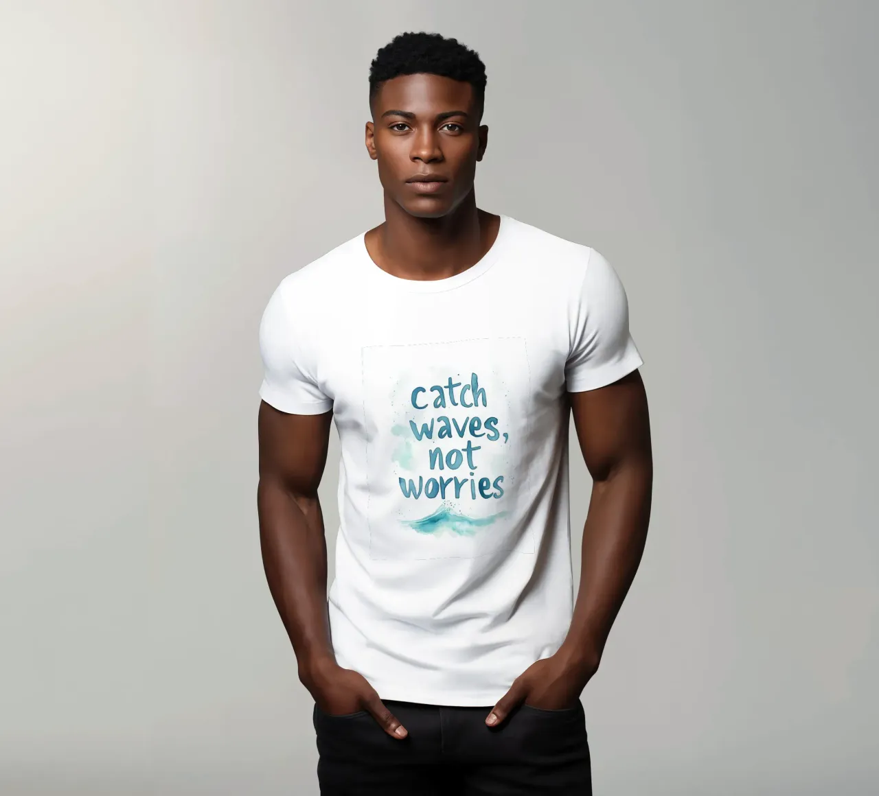 Catch Waves Not Worries No 2 t-shirt da treechild