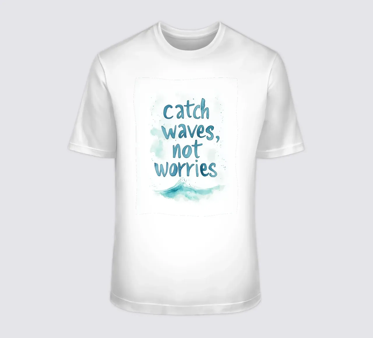 Catch Waves Not Worries No 2 t-shirt da treechild