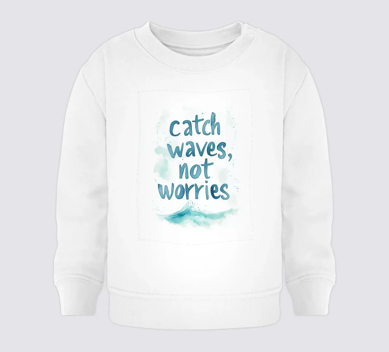 Catch Waves Not Worries No 2 felpa neonato da treechild