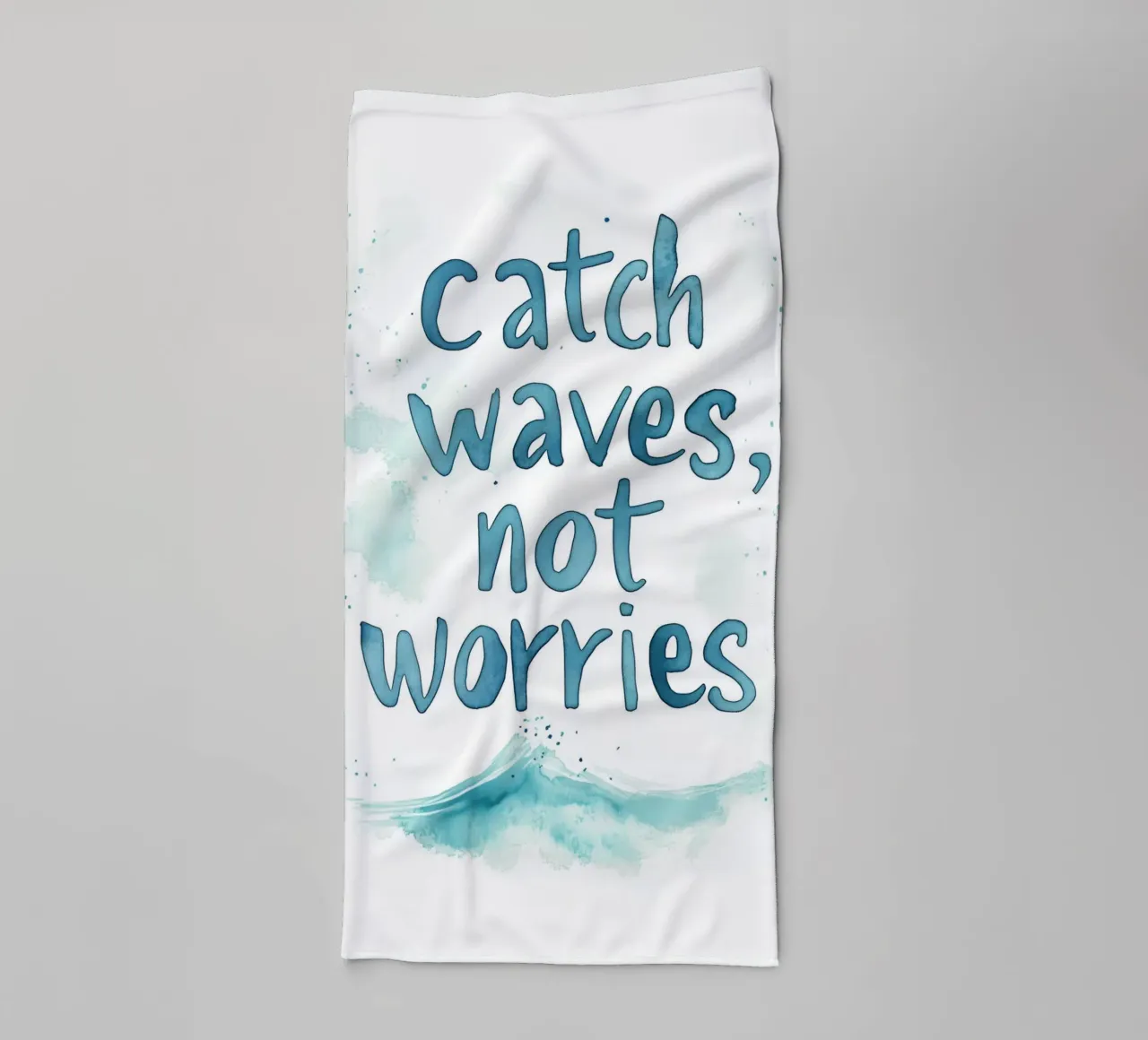 Catch Waves Not Worries No 2 asciugamano da bagno da treechild