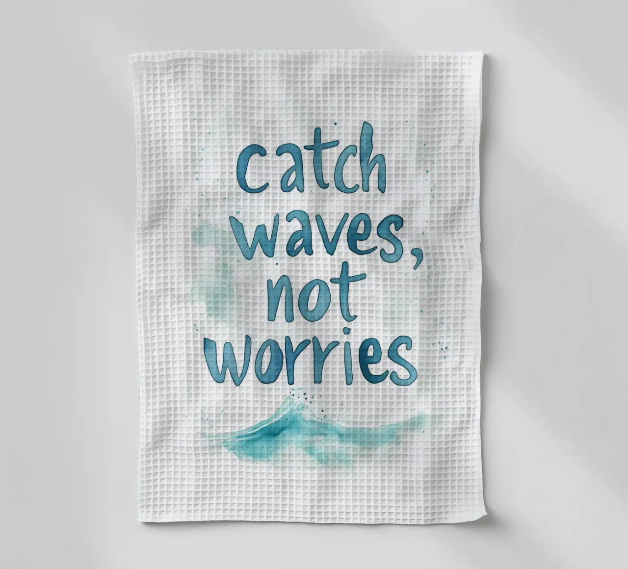Catch Waves Not Worries No 2 canovaccio da cucina da treechild