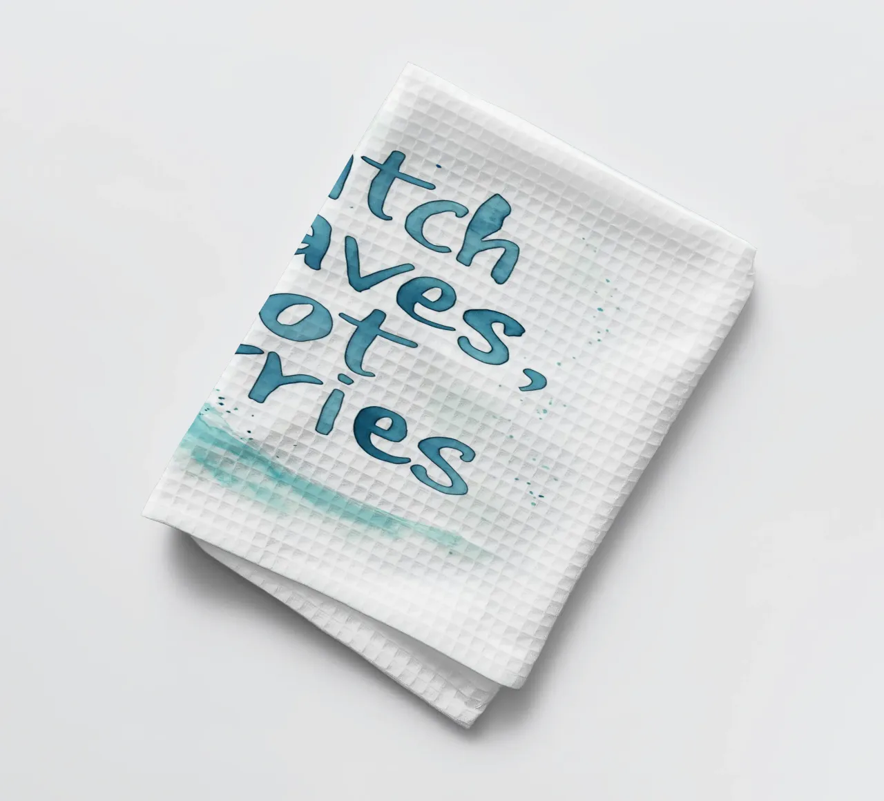 Catch Waves Not Worries No 2 canovaccio da cucina da treechild