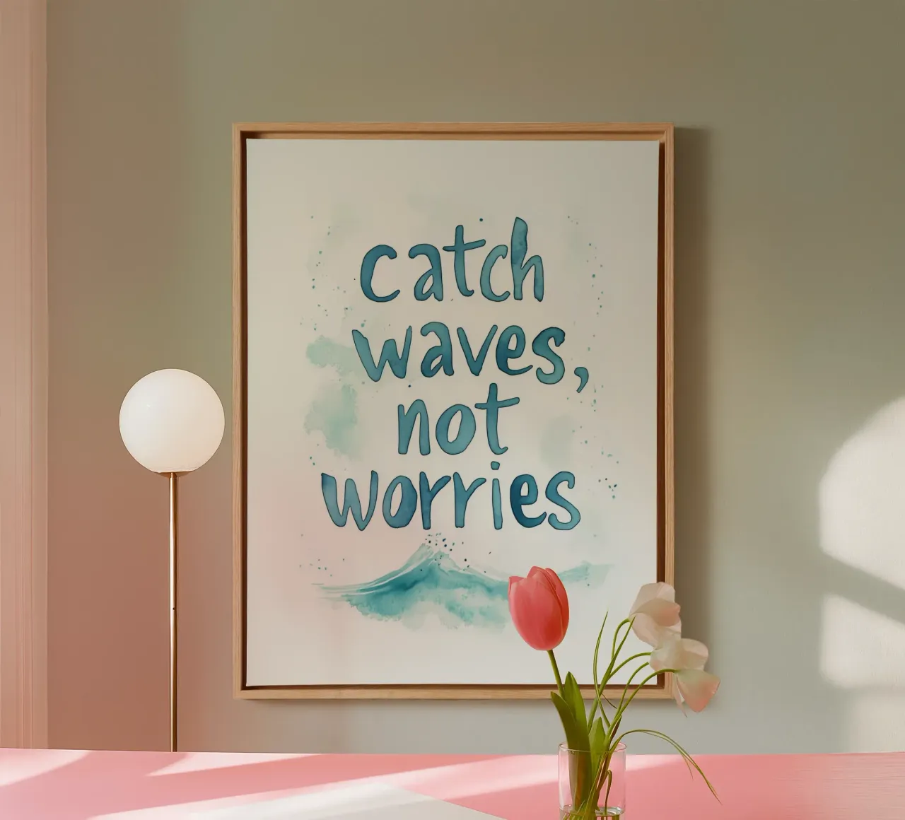 Catch Waves Not Worries No 2 tela da treechild
