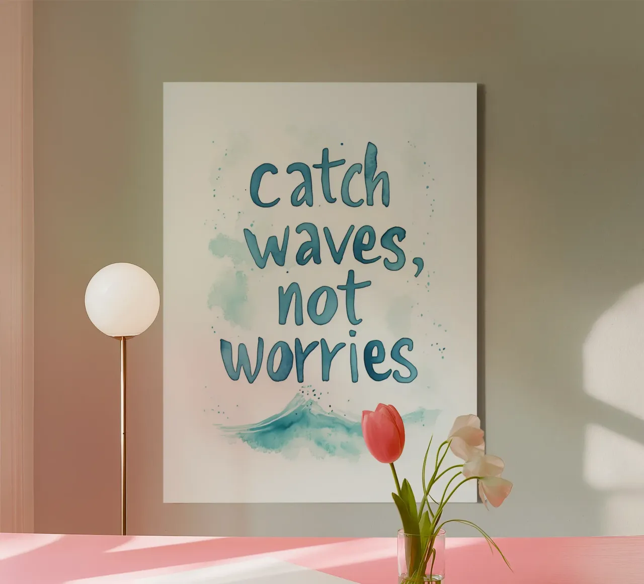 Catch Waves Not Worries No 2 tela da treechild