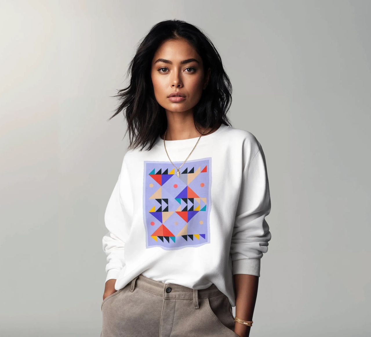 Modern Abstract Minimal Shapes a4 sweatshirt by ThingDesign