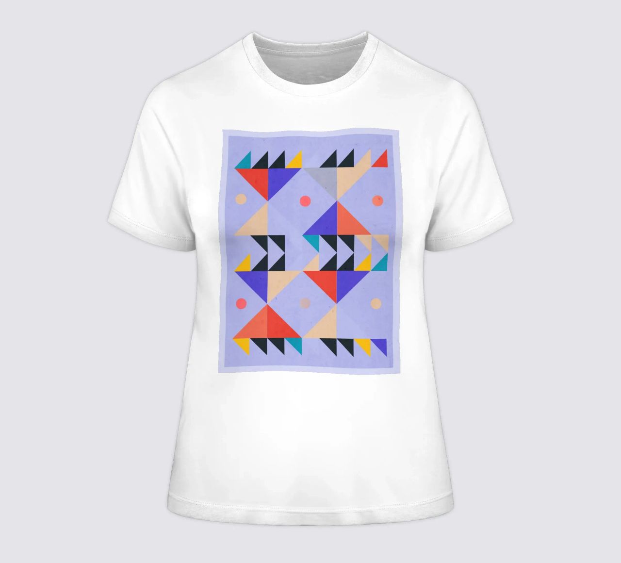 Modern Abstract Minimal Shapes a4 women's fitted t-shirt by ThingDesign
