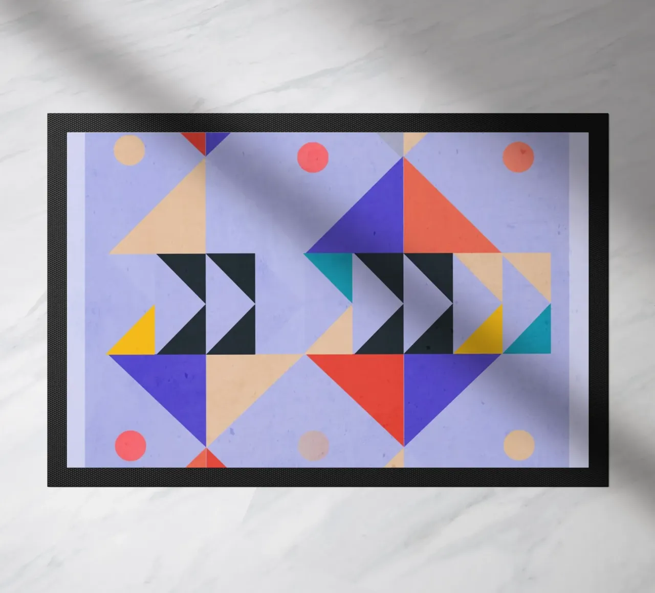 Formes modernes abstraites et minimales a4 paillasson de ThingDesign