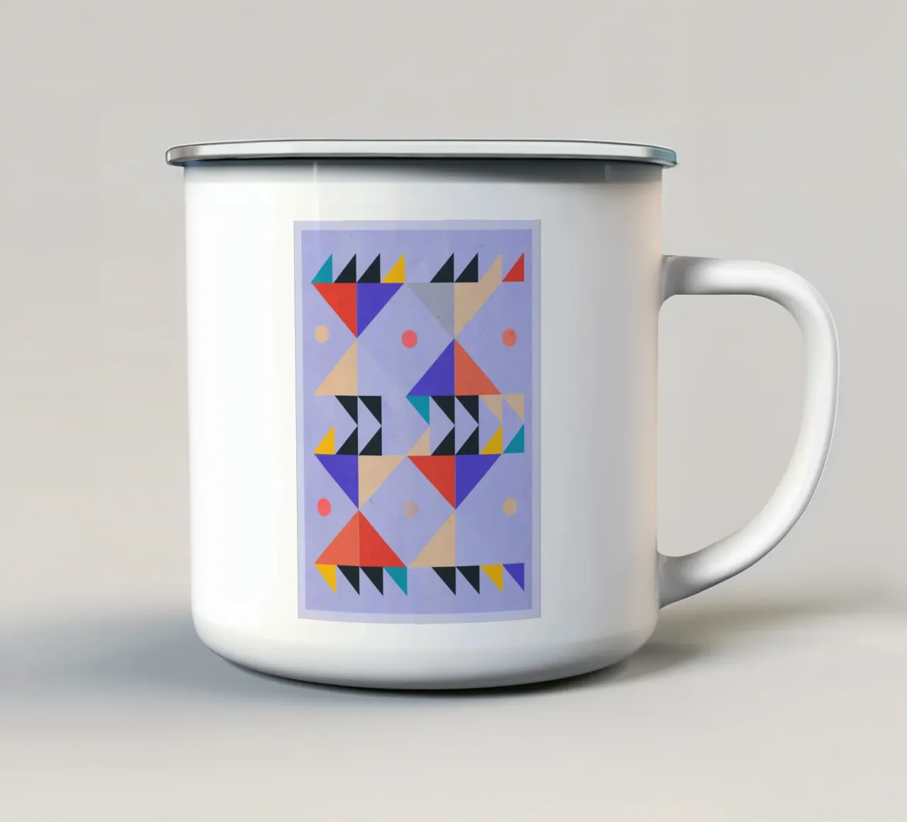 Moderne abstrakte minimale Formen a4 Emaille Tasse von ThingDesign