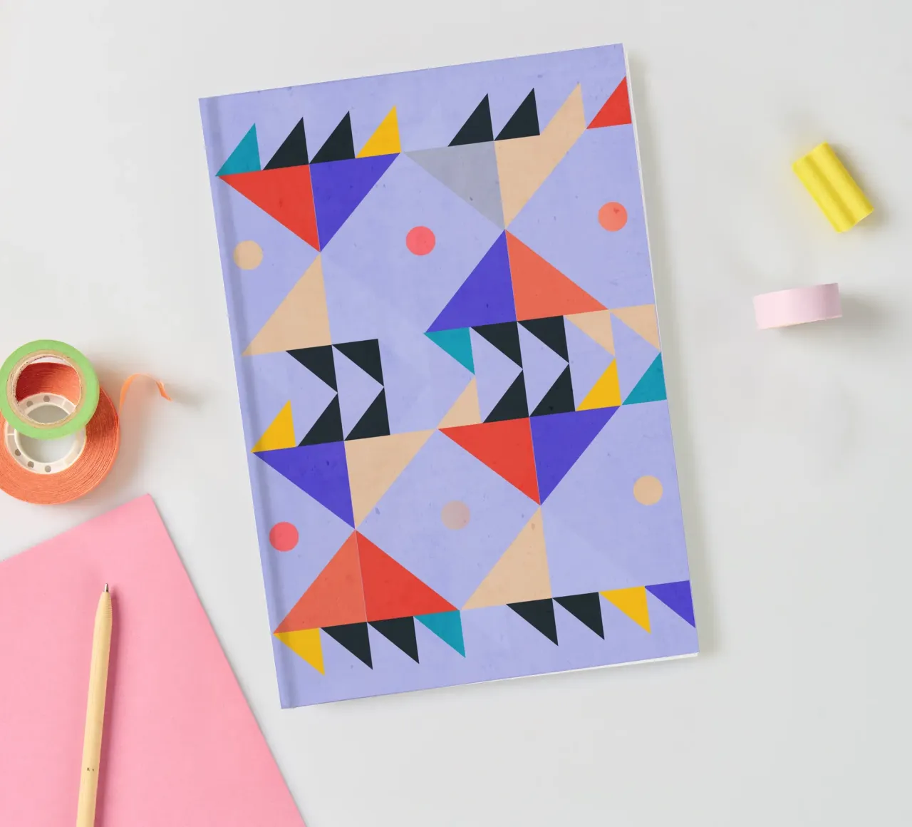 Modern Abstract Minimal Shapes a4 notebook by ThingDesign