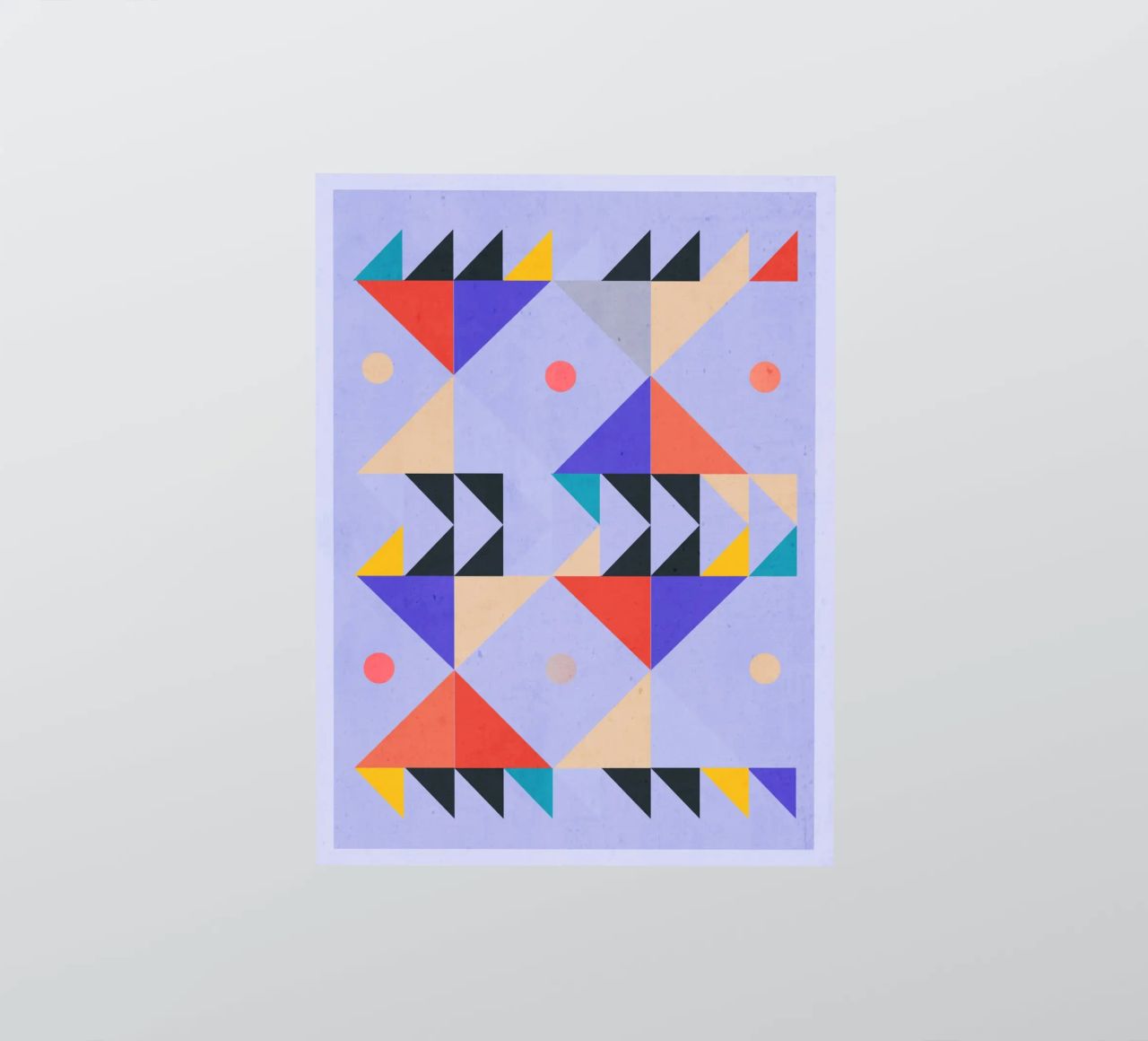 Modern Abstract Minimal Shapes a4 sticker by ThingDesign