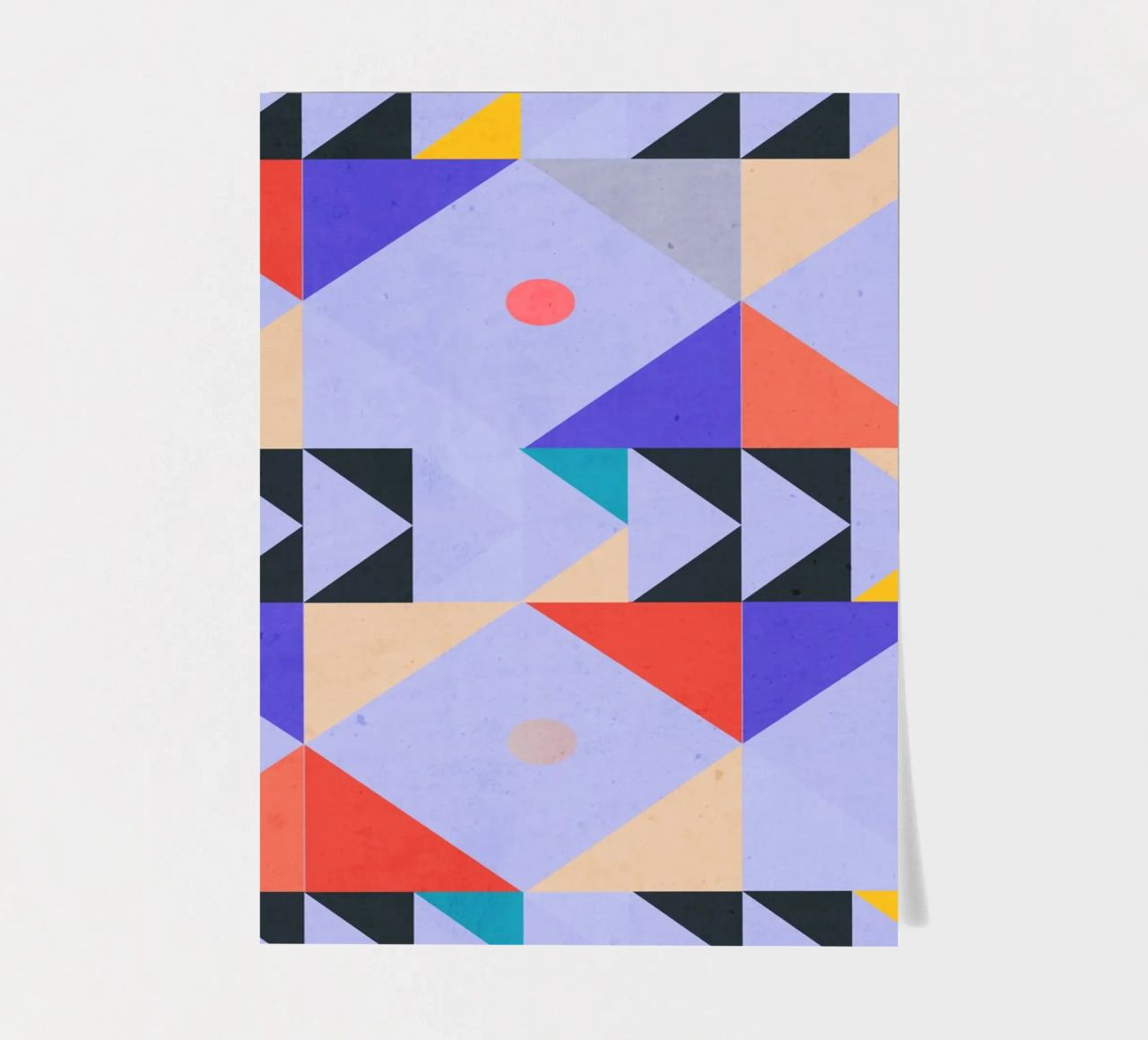 Modern Abstract Minimal Shapes a4 sticker sheet by ThingDesign