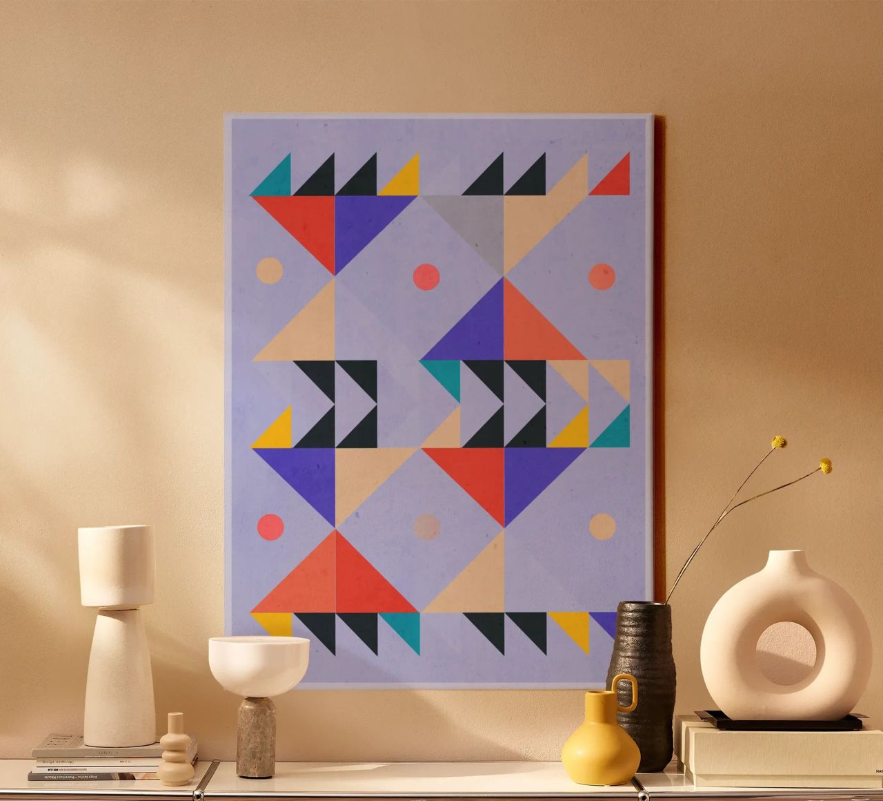 Modern Abstract Minimal Shapes a4 canvas by ThingDesign