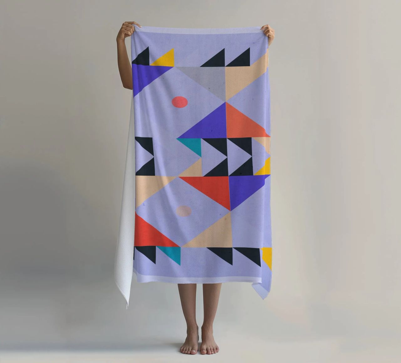 Modern Abstract Minimal Shapes a4 beach towel by ThingDesign