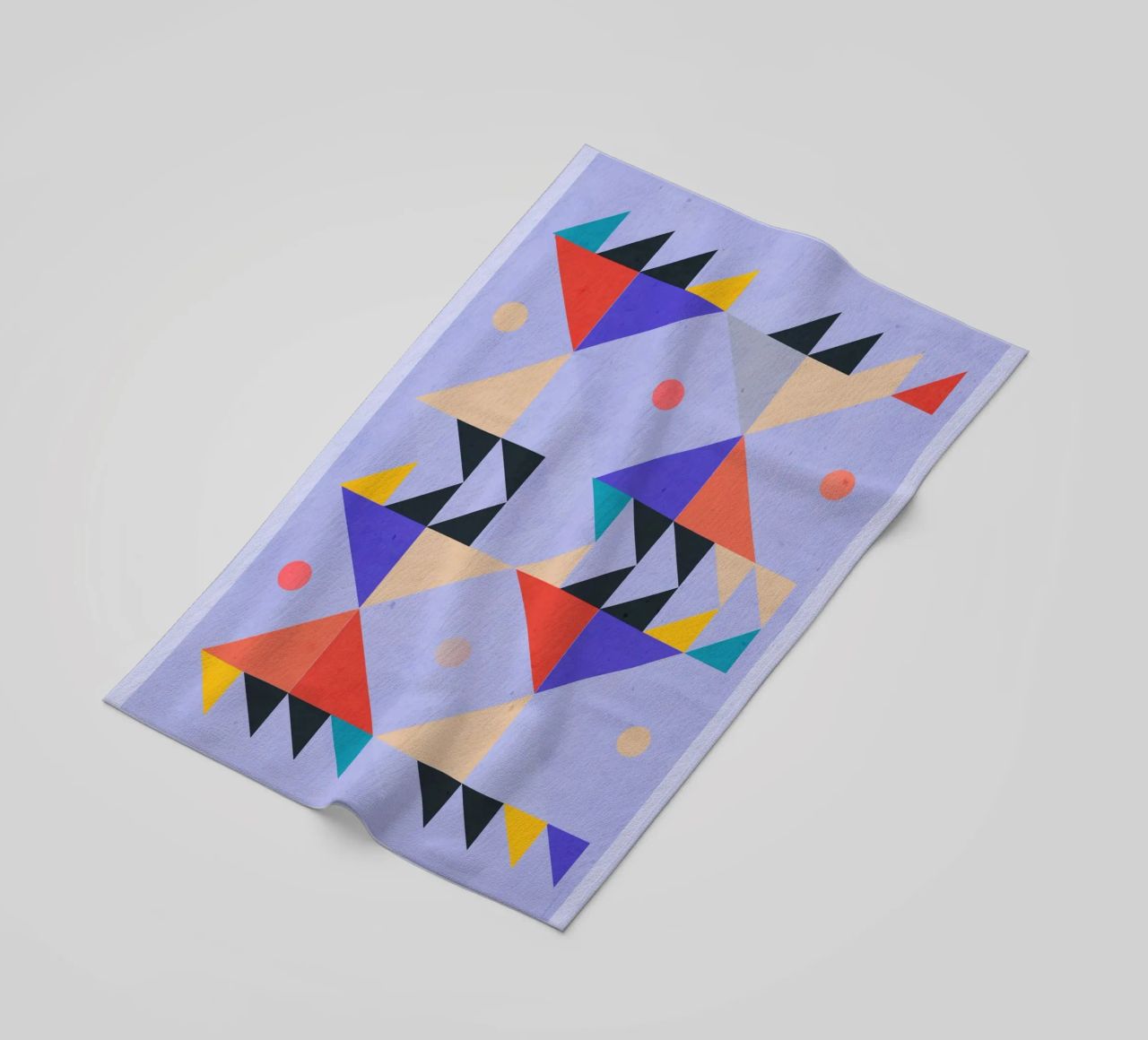 Modern Abstract Minimal Shapes a4 beach towel by ThingDesign