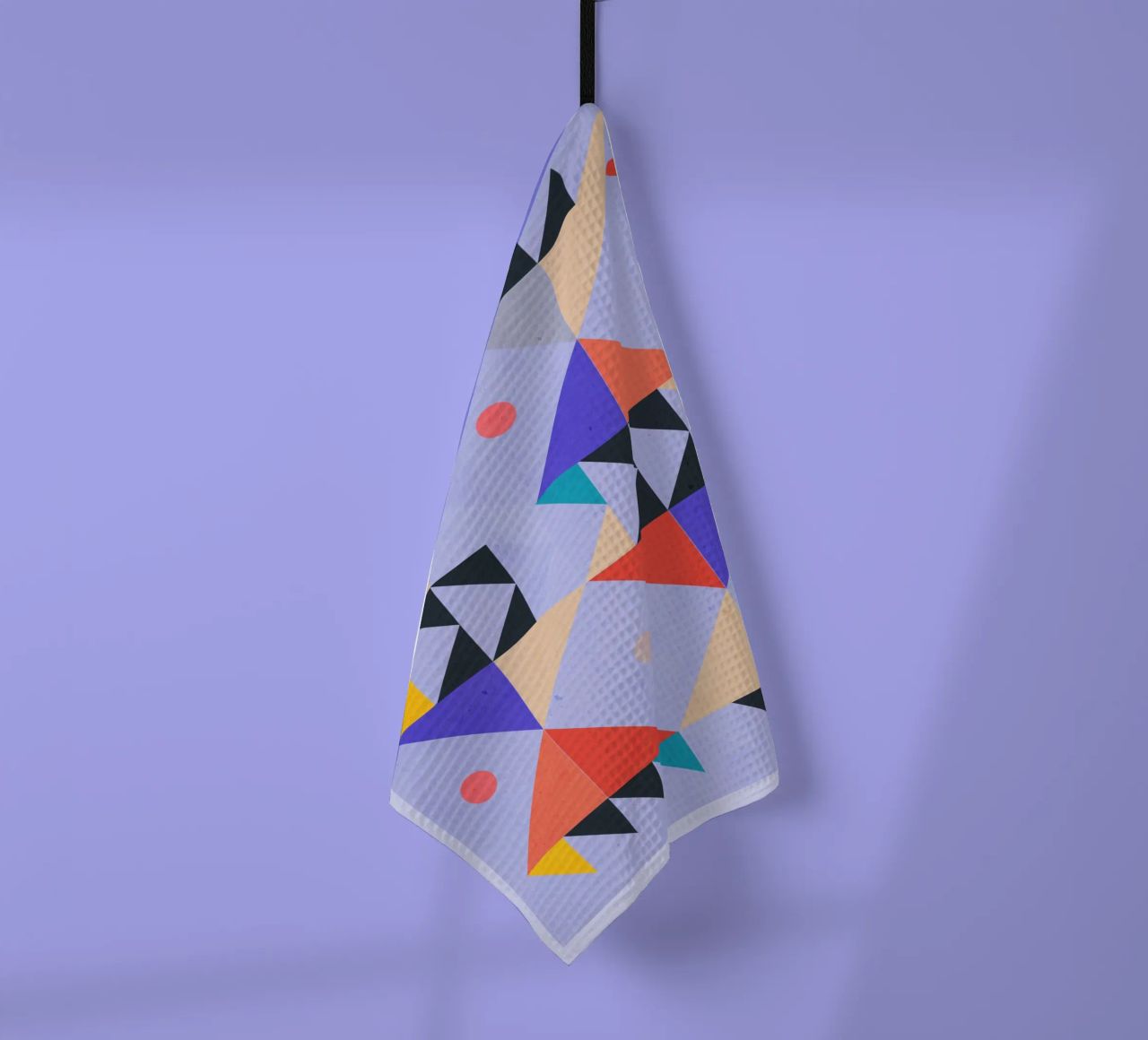 Modern Abstract Minimal Shapes a4 tea towel by ThingDesign