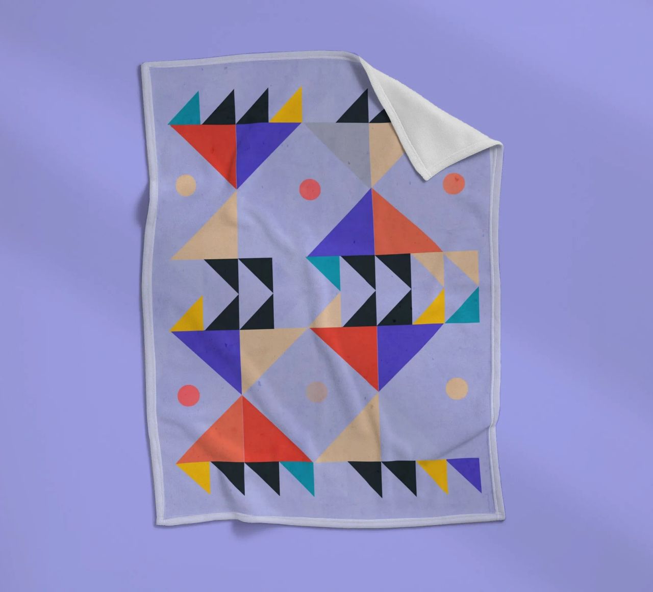 Modern Abstract Minimal Shapes a4 fleece blanket by ThingDesign
