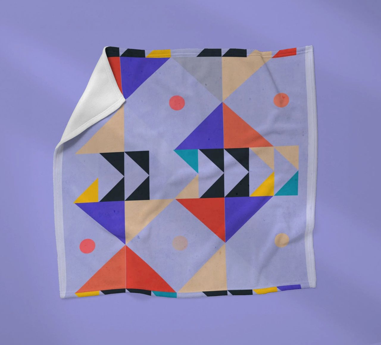 Modern Abstract Minimal Shapes a4 fleece blanket by ThingDesign