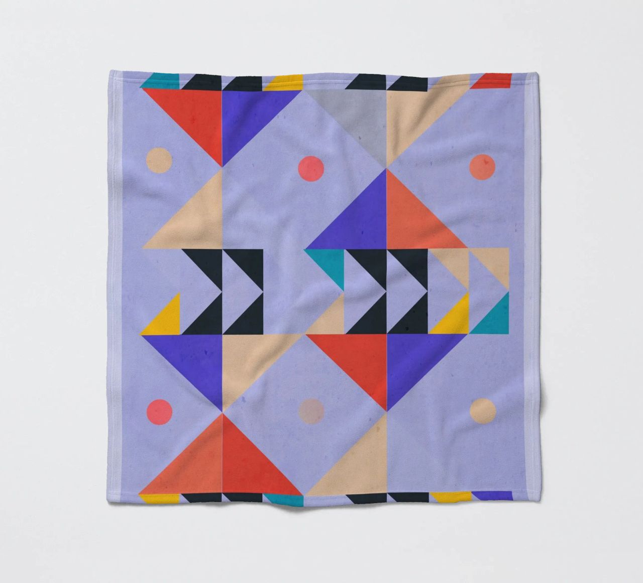 Modern Abstract Minimal Shapes a4 fleece blanket by ThingDesign
