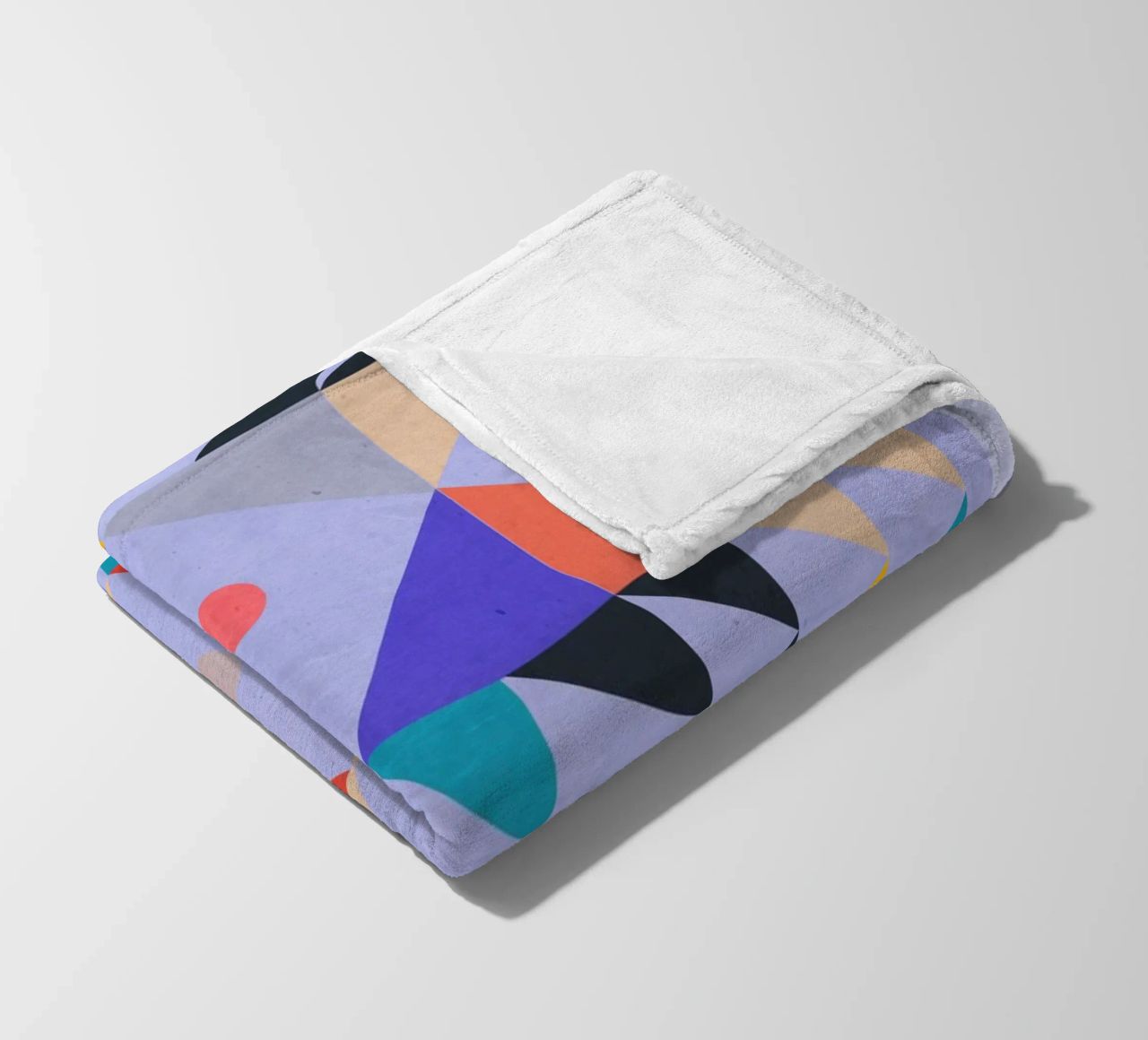 Modern Abstract Minimal Shapes a4 fleece blanket by ThingDesign
