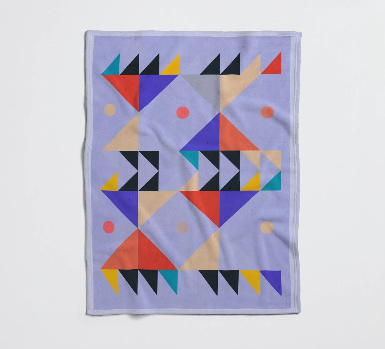 Modern Abstract Minimal Shapes a4 fleece blanket by ThingDesign