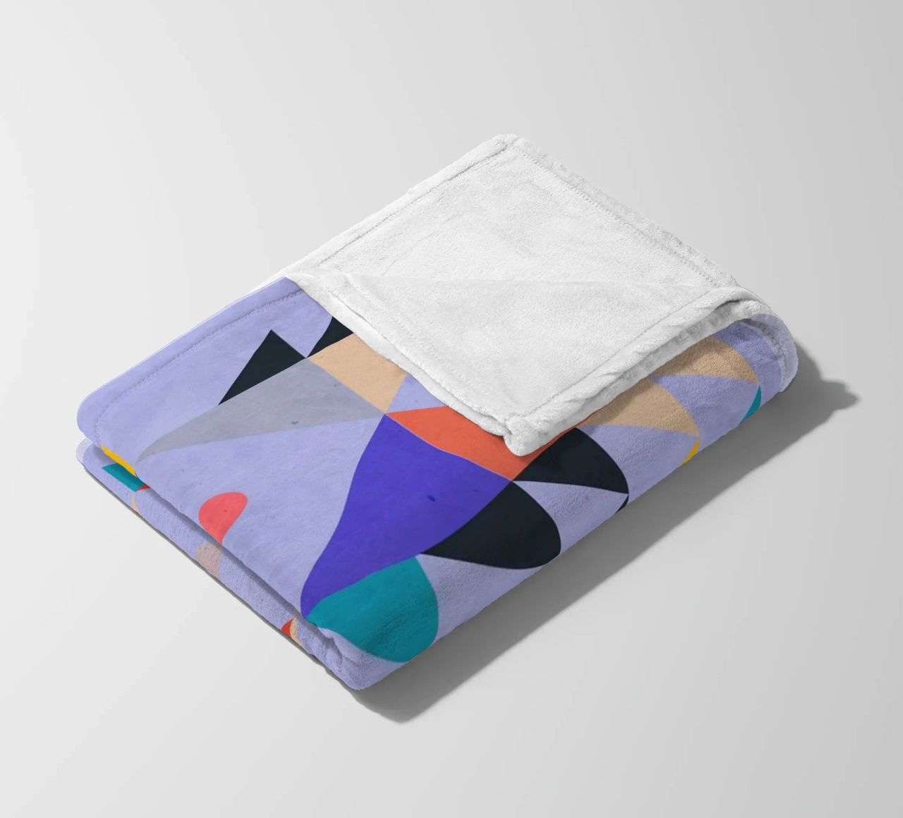 Modern Abstract Minimal Shapes a4 fleece blanket by ThingDesign
