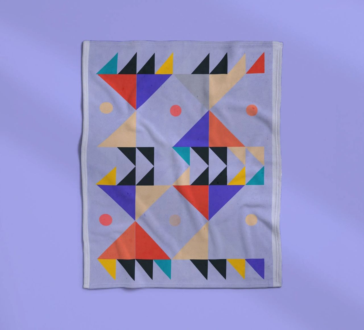 Modern Abstract Minimal Shapes a4 fleece blanket by ThingDesign