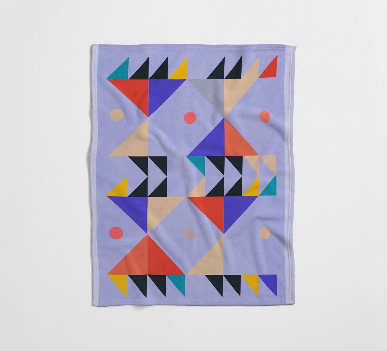 Modern Abstract Minimal Shapes a4 fleece blanket by ThingDesign