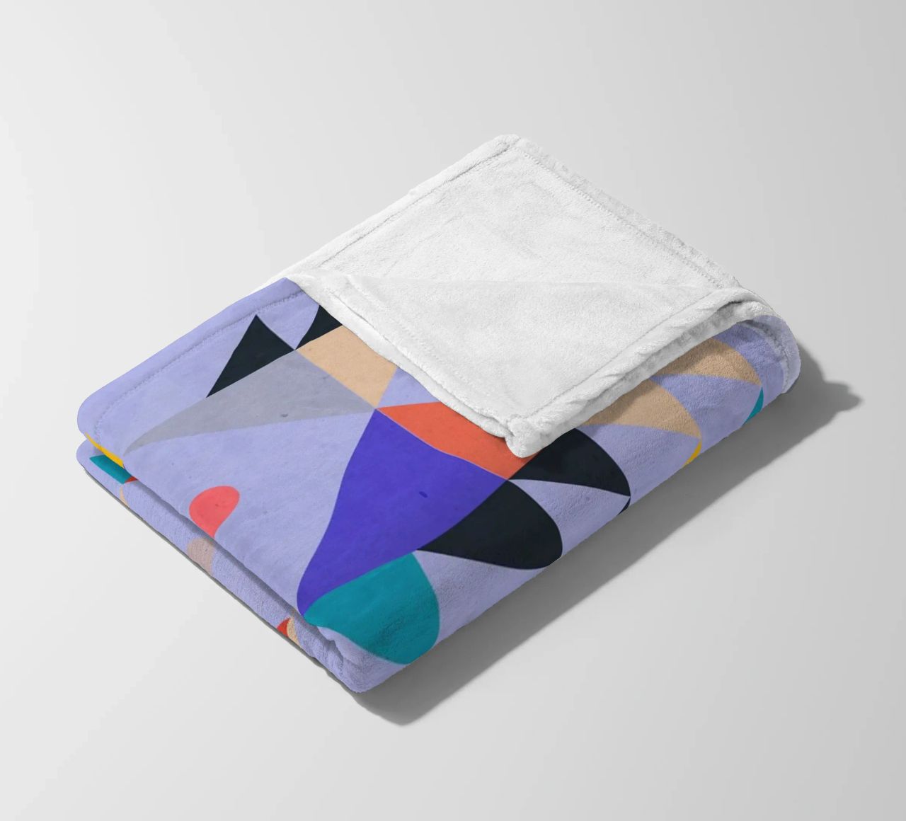 Modern Abstract Minimal Shapes a4 fleece blanket by ThingDesign