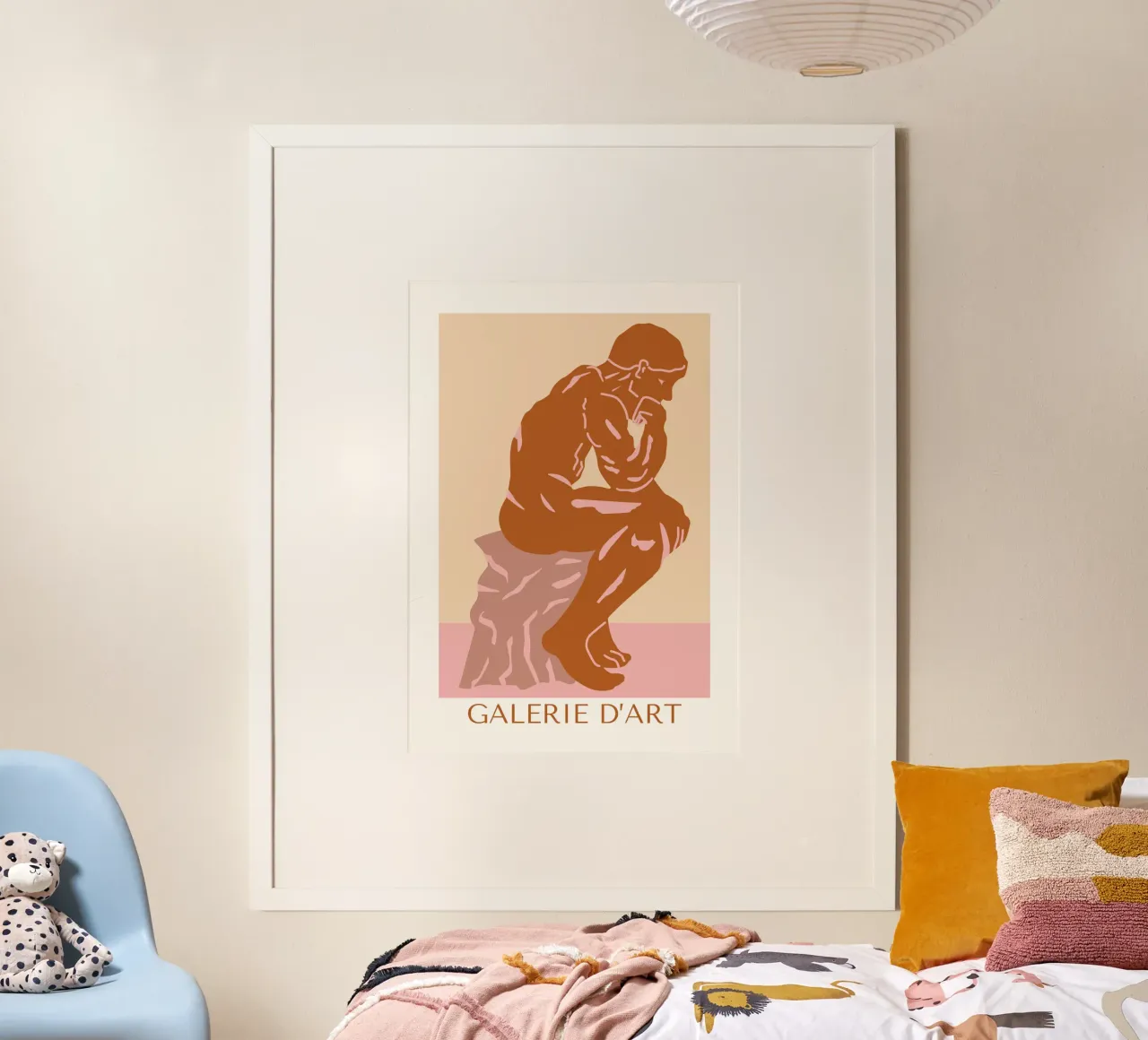 THINK poster con telaio in legno da Einfach Uebel
