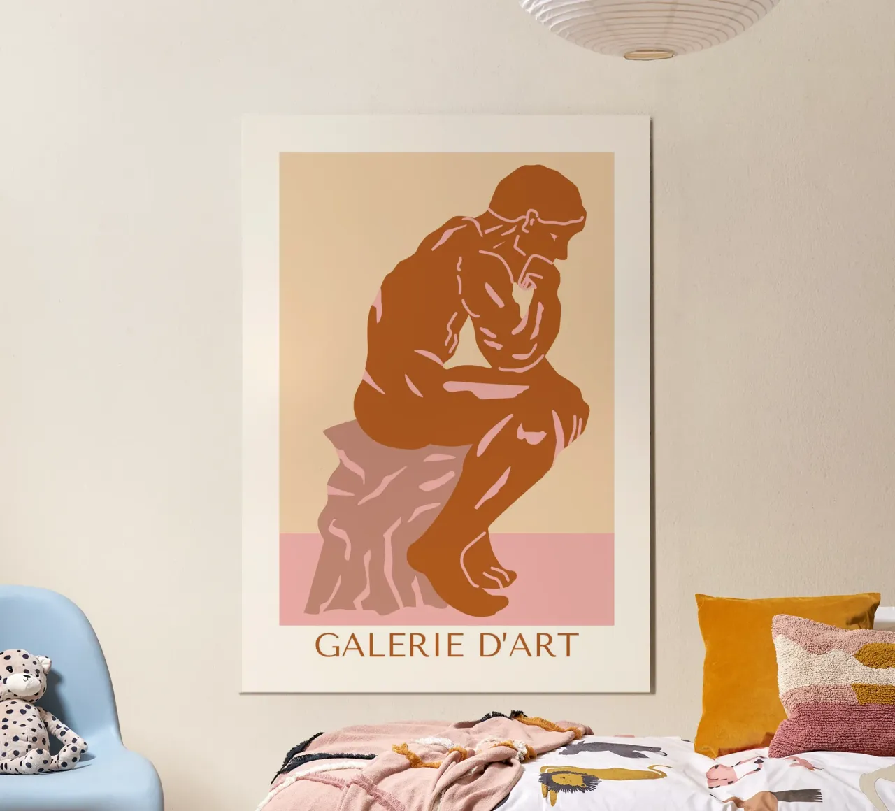 THINK poster con telaio in legno da Einfach Uebel